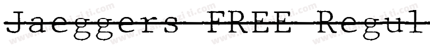 Jaeggers FREE Regul字体转换